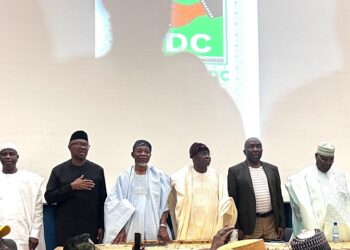 ADC chieftains during a party meeting