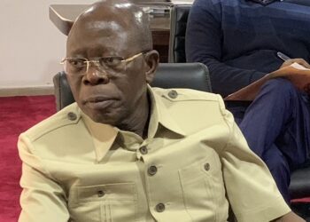 Senator Adams Oshiomhole at the National Assembly