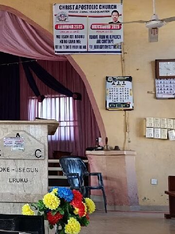 Christ Apostolic Church in Eruku, Ekiti Local Government Area of Kwara State, where the raid took place