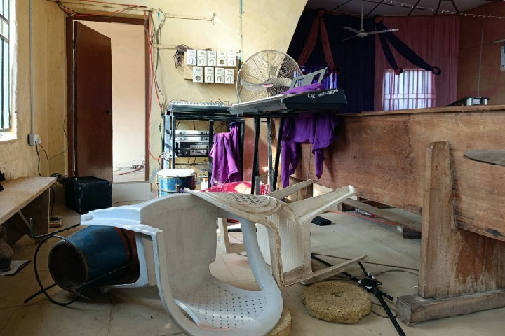 Chaos after bandits attacked Christ Apostolic Church in Eruku, Ekiti Local Government Area, Kwara State