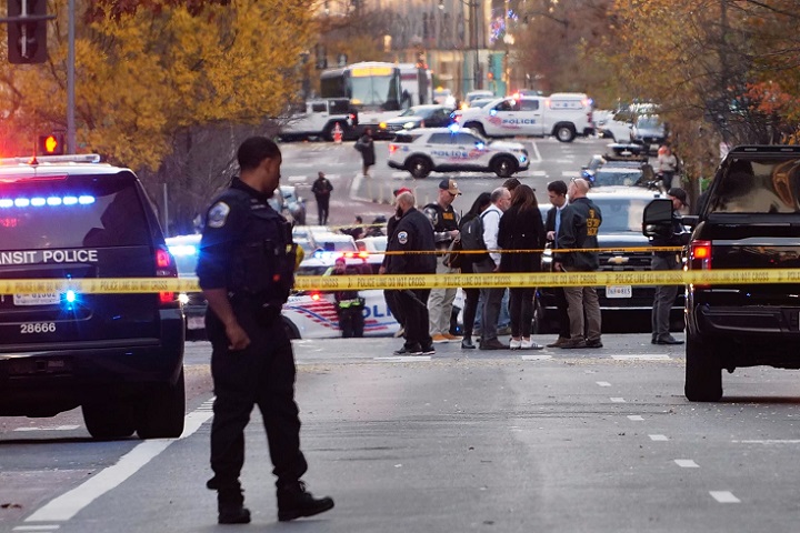 Scene where two National Guards were shot