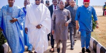 Abia State Governor, Alex Otti, with Governor Sokoto and other government officials