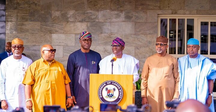 South West Governors of all six states—Lagos, Ogun, Oyo, Osun, Ondo, and Ekiti