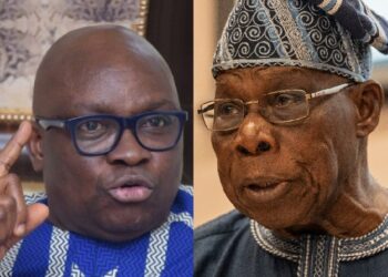 Former President Olusegun Obasanjo versus former Ekiti State Governor, Ayodele Fayose