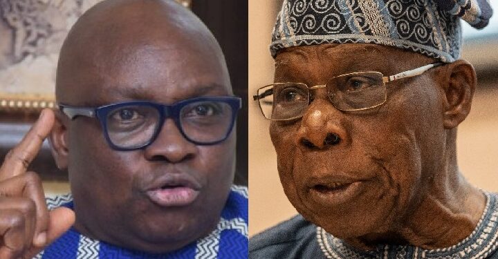 Former President Olusegun Obasanjo versus former Ekiti State Governor, Ayodele Fayose
