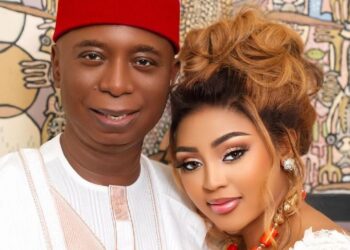Senator Ned Nwoko with Nollywood actress Regina Daniels