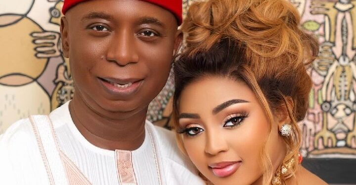 Senator Ned Nwoko with Nollywood actress Regina Daniels