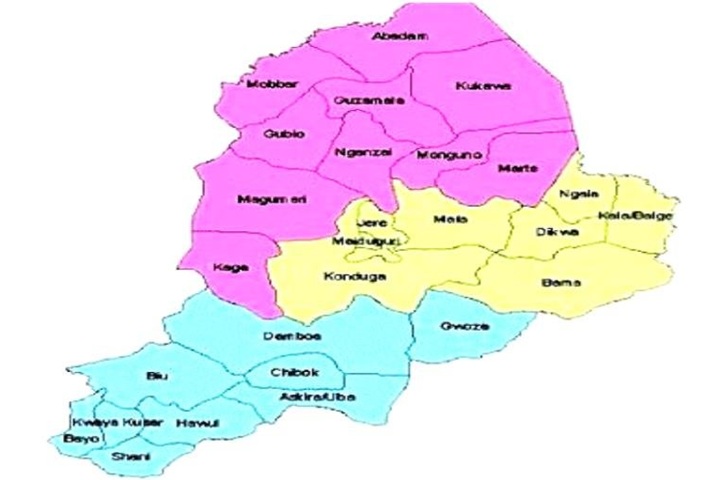 Map of Borno State