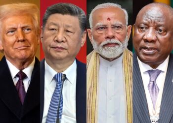Donald Trump of USA, Xi Jinping of China, Narendra Modi of india, and, Cyril Ramaphosa of South Africa