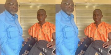 International human rights lawyer Emmanuel Ogebe receives prisoner-made gift schoolbags from death row inmate Sunday Jackson for his daughters’ Christmas