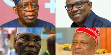 Bola Ahmed Tinubu, Peter Obi, Atiku Abubakar, Rabiu Musa Kwankwaso