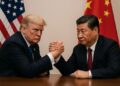 Chinese President Xi Jinping locked in arm wrestling with United States President Donald Trump