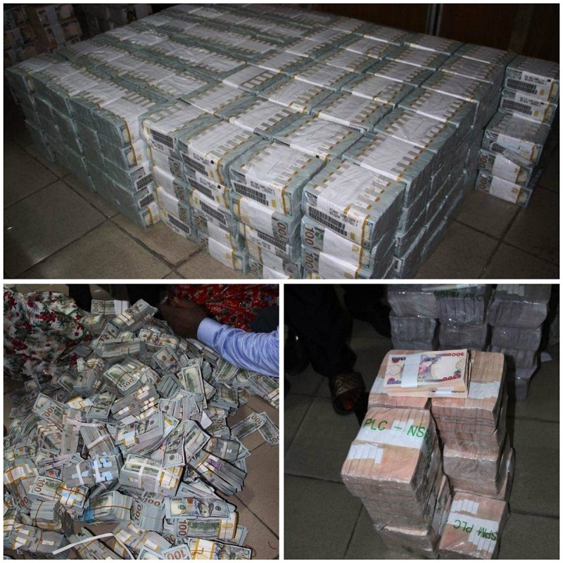 $43 million, £28,000, and ₦23 million in cash discovered in luxury apartment in Ikoyi, Lagos, in 2017, and linked to Ayodele Oke
