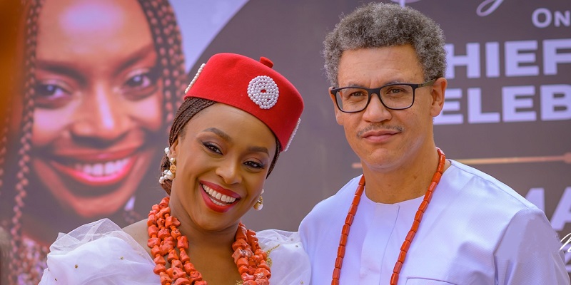 Chimamanda Ngozi Adichie and her husband, Dr. Ivara Esege