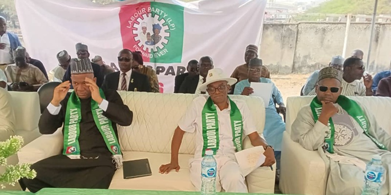 Datti Baba-Ahmed with Julius Abure and others at the rally held at Abuja on Wednesday, January 7, 2026