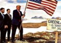 President Donald Trump posts image of himself planting a US flag in Greenland.
