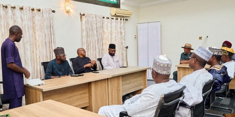 Peter Obi with 36 State Chairmen of the African Democratic Congress (ADC) at the Obidient Headquarters in Abuja, January 22, 2026