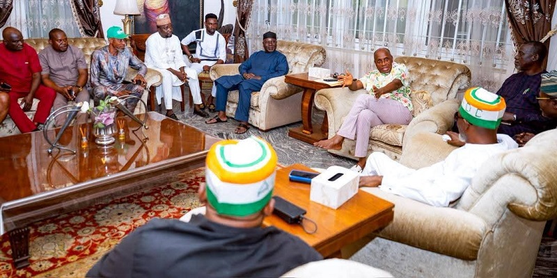 Rotimi Amaechi with ADC State Chairmen during the meeting