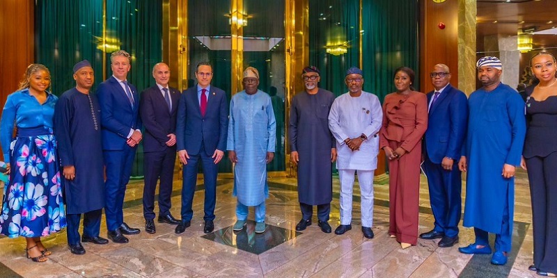 L-R Ola Adeniji - Special Assistant (Petroleum); Ahmed Abubakar- General Manager Corporate Relations, Shell Nigeria; De Jong Marno, Executive Vice-President and Country Chair Nigeria; Peter Costello - President Upstream, Shell Plc; Wael Sawan Global CEO Shell Plc; President Bola Tinubu; Chief of Staff to the President, Rt Hon. Femi Gbajabiamila; Hon Minister of State for Petroleum Resources (Gas) - Rt (Hon) Ekperipe Ekpo; Mrs. Olu Arowolo Verheijen- Special Adviser to the President on Energy; Mr Bayo Ojulari- GCEO NNPCL; Dr. Zacch Adedeji- Executive Chairman Nigerian Revenue Service and Yasmin Mohammed, Senior Special Assistant to the President on Energy Transition during a courtesy call on the President by Shell Executives at the State House, Abuja. Thursday, January 22, 2026