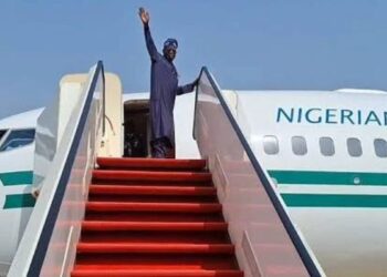 President Bola Ahmed Tinubu leaving Nigeria on one of his foreign trips