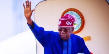 President Bola Ahmed Tinubu at Nnamdi Azikiwe International Airport, Abuja