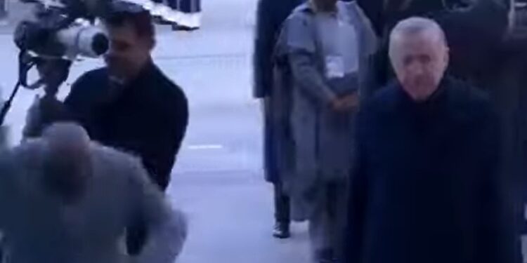 Moment Nigeria's President Bola Ahmed Tinubu tripped and fell while walking with President Erdogan of Türkiye 