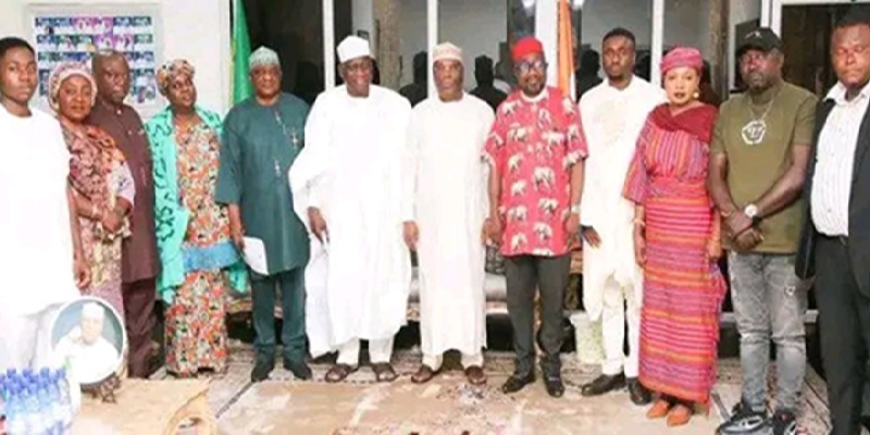 Ex-Vice President Atiku Abubakar with ADP National Chairman, Yabagi Yusuf Sani, and other party members