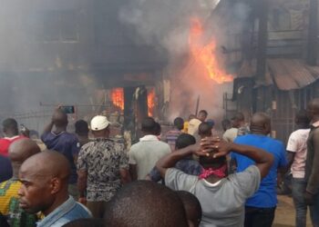 Nnewi Electrical Market on fire