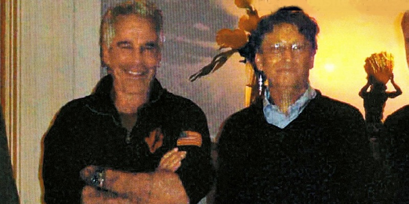 This picture from the archives shows Jeffery Epstein and Bill Gates