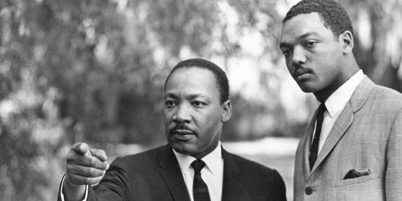 Jesse Jackson with Dr. Martin Luther King Jr.