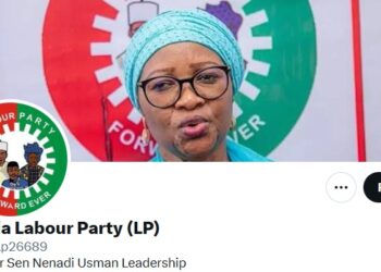 Fake Labour Party (LP) X (formerly Twitter) account impersonating the party