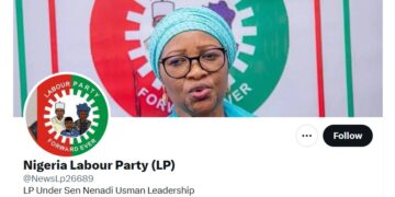 Fake Labour Party (LP) X (formerly Twitter) account impersonating the party