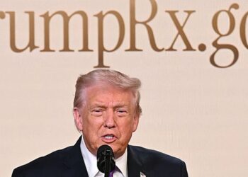 United States President Donald Trump launches the TrumpRx platform