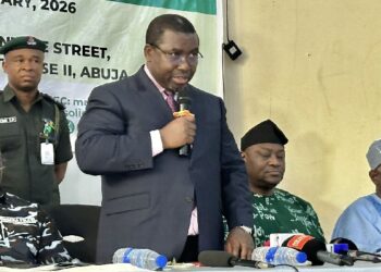 Chairman of the Independent National Electoral Commission (INEC), Joash Ojo Amupitan addressing FCT stakeholders