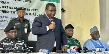 Chairman of the Independent National Electoral Commission (INEC), Joash Ojo Amupitan addressing FCT stakeholders, February 18, 2026