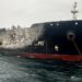 Damaged Kuwait-flagged Al-Salmi crude oil tanker, following an Iranian strike