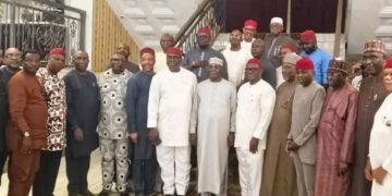 Former Vice President Atiku Abubakar with African Democratic Congress (ADC) prominent South East politicians