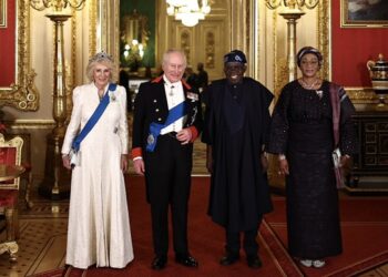 His Majesty King Charles III, and Her Majesty Queen Camilla, host President Bola Ahmed Tinubu, and the First Lady, Oluremi Tinubu, to a dinner
