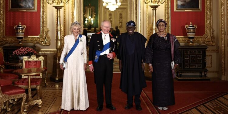 His Majesty King Charles III, and Her Majesty Queen Camilla, host President Bola Ahmed Tinubu, and the First Lady, Oluremi Tinubu, to a dinner