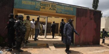 Security personnel operating in and around Kuje Prison in FCT, Abuja