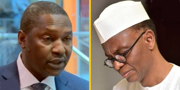 Former Attorney-General of the Federation (AGF) Abubakar Malami, SAN | Former Kaduna State Governor, Malam Nasir El-Rufai