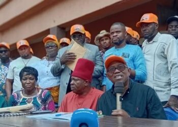 Peter Obi with other ADC members in Anambra State