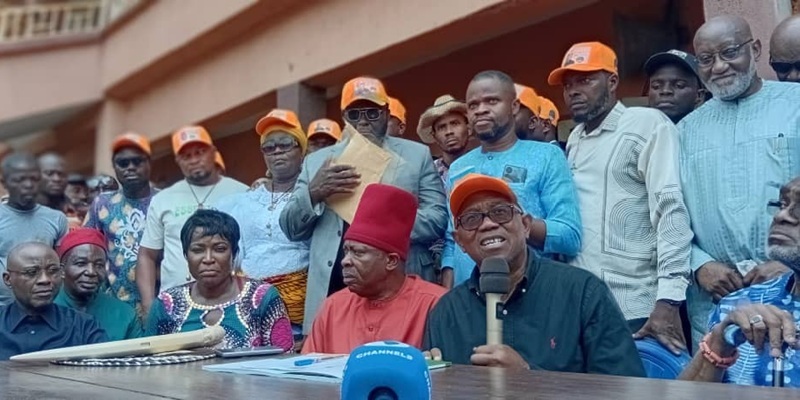 Peter Obi with other ADC members in Anambra State