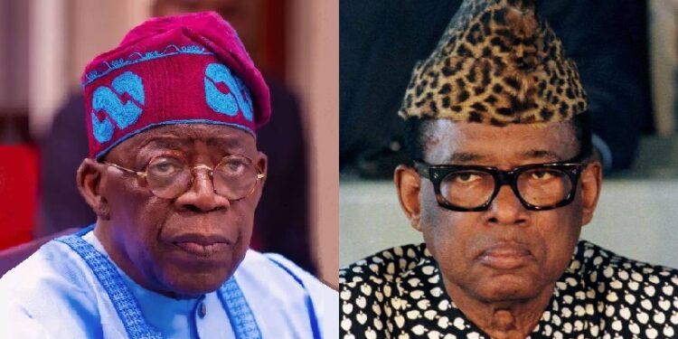 President Bola Ahmed Tinubu of Nigeria | Late President Mobutu Sese Seko, of Zaire