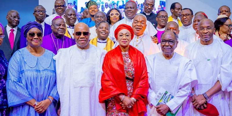 Nigeria's First Lady Senator Oluremi Tinubu during the commissioning the National Assembly Christian Chapel in Abuja