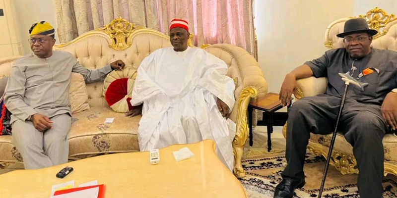 Leaders from the South-West, Seyi Makinde, South-South, Henry Seriake Dickson, and North-West, Rabiu Musa Kwankwaso
