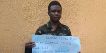 Dismissed Lance Corporal Shaibu Suleman