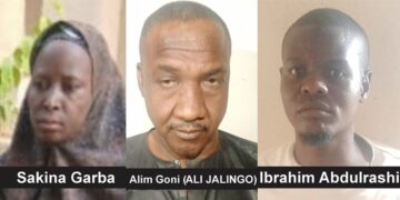 Court sentenced Sakina Garba, Alim Goni, aka Ali Jalingo, and Ibrahim Abdulrashid to 10 years for arms trafficking