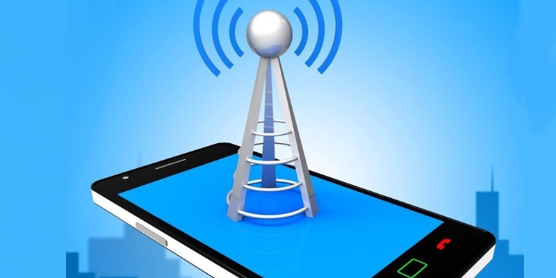 Smartphone Wi-Fi indicating web and antenna
