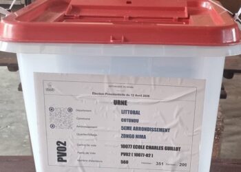 Ballot box for Benin Presidential Election on Sunday, April 12, 2026